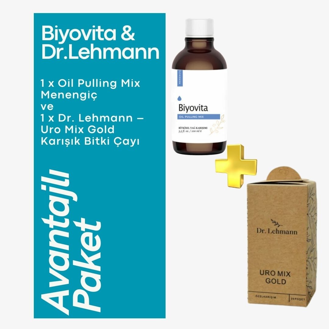 biyovita ağız bakım detoks yağı ve dr lehmann uromix bitkisel karışım çayı