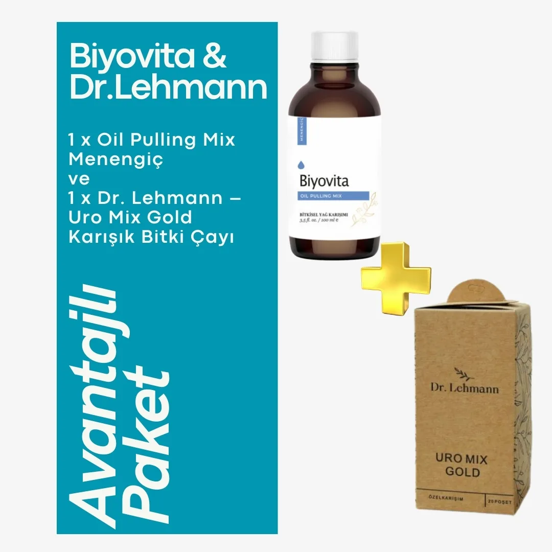 biyovita ağız bakım detoks yağı ve dr lehmann uromix bitkisel karışım çayı