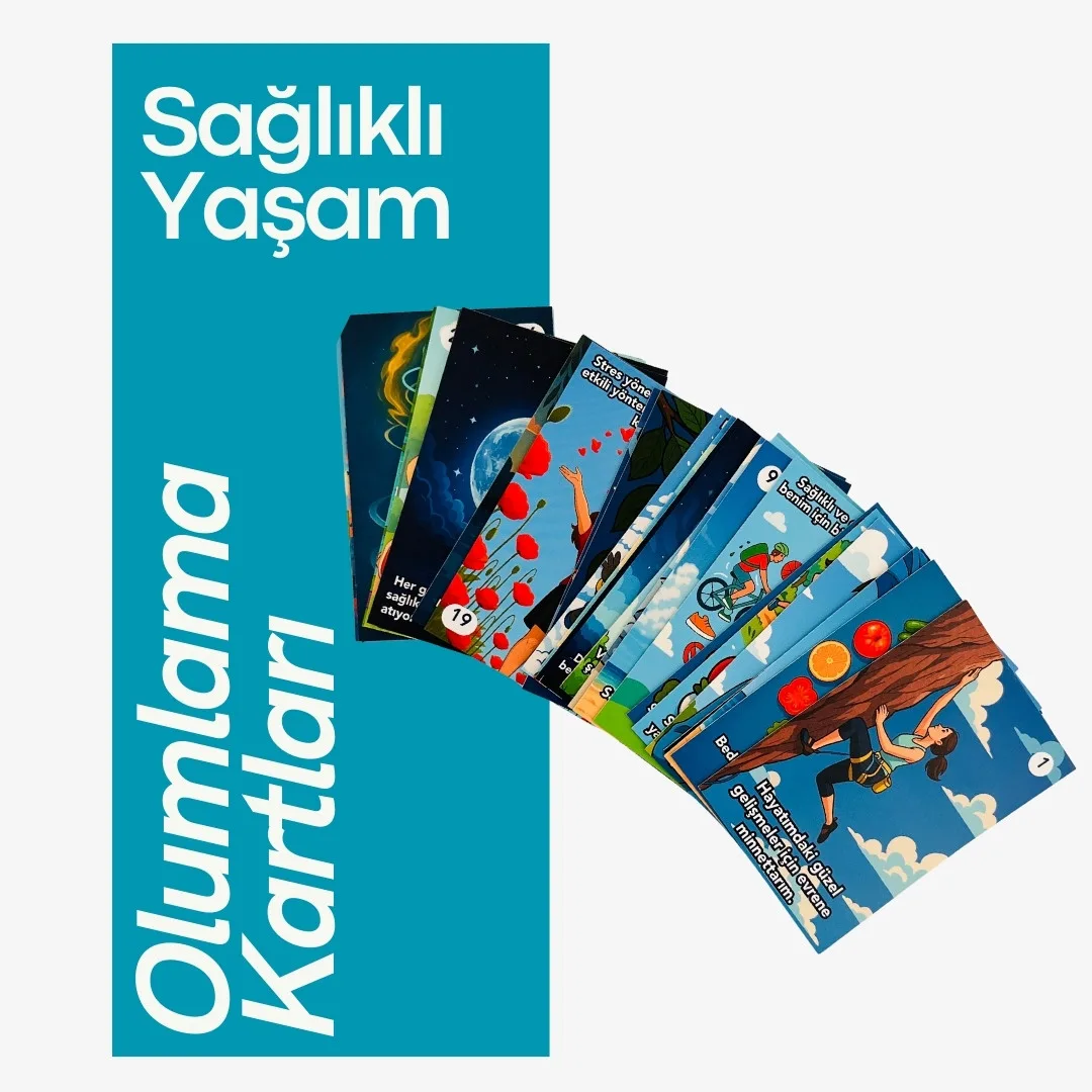sağlıklı yaşam olumlama kartı